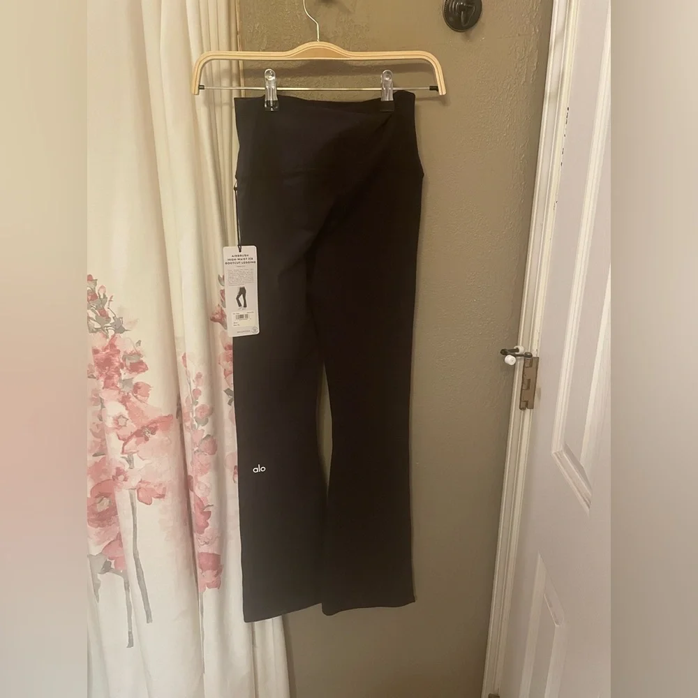 ALO Yoga Airbrush High-Waist 7/8 Bootcut Legging Black Size XS NWT